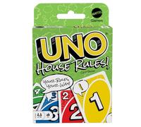 Mattel Games UNO House Rules, Gioco di Carte, 2-10 giocatori, 7+ anni | Reinventa le regole con le carte "Aggiungi una Regola" e "Cambio Gioco", per bambini, ragazzi e famiglie, HRL31