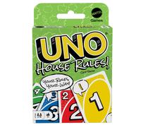 Mattel Games UNO House Rules Card Game for Family Night, Game Night, Travel, Cam