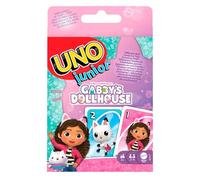 Mattel Games - UNO Junior La Casa delle Bambole di Gabby, versione ispirata alla serie DreamWorks con le carte dei personaggi più amati, tre livelli di gioco, 3+ anni, JLH17
