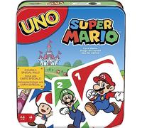 Mattel Games - UNO Super Mario, versione ispirata al videogioco con i personaggi animati a tema, mazzo da collezione con regole speciali e carta Super Star, 7+ anni, HJC89