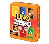Mattel Games - UNO Zero, Nuova Versione dell'iconico Gioco in Scatola Colorata, Arriva a Zero e Vinci, Blocco segnapunti Incluso, 2-8 Giocatori, Giocattolo per Bambini, 7+ Anni, JLK16