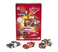 Mattel Giocattoli Disney e Pixar Cars, Radiator Springs Confezione da 3 | Set da 3 veicoli pressofusi: Saetta McQueen, Cricchetto e Sceriffo, HBW14