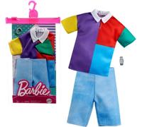 Mattel GRC73 Barbie Ken Fashion Look con T-Shirt colorata, Short e orologio