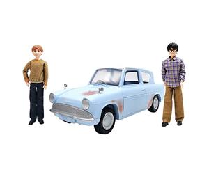 Mattel Harry Potter - Auto Volante con Harry e Ron, con macchina Ford Anglia e bambole Harry Potter e Ron Weasley, Giocattolo da collezione per Bambini 6+ Anni, HHX03