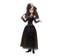 Mattel Harry Potter - Bellatrix Lestrange Bambola da Collezione da 25 cm Circa con Capelli Ricci, Abito Nero, Collana e Bacchetta, Giocattolo per Bambini 6+ Anni, HFJ70