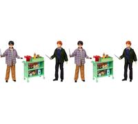 Mattel Harry Potter - Harry e Ron sull'Hogwarts Express, bambole Harry e Ron con le bacchette magiche, include carrello delle vivande e 10+ accessori, giocattolo per bambini, 6+ anni, HND79