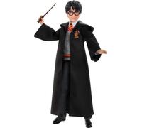 Mattel Harry Potter - Harry Potter, personaggio da collezionare alto 25 cm, con uniforme di Hogwarts, morbido mantello di Grifondoro e bacchetta, giocattolo per bambini, 6+ anni, FYM50