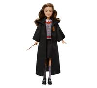 Mattel Harry Potter - Hermione Granger, bambola ispirata ai film con la caratteristica uniforme di Hogwarts e la bacchetta inclusa, giocattolo per bambini, 6+ anni, JGM19