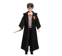 Mattel Harry Potter - Personaggio Harry Potter, bambola da collezione del protagonista della saga, look ispirato ai film con uniforme di Hogwarts e bacchetta inclusa, 6+ anni, JGM18