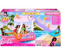 Mattel HJV37 Barbie Barca dei Sogni Playset con piscina scivolo, un delfino e 20