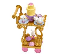 Mattel Disney Princess Belle Tea Time Fashion Doll & Playset with Tea Cart, 3 Ch
