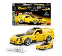 Mattel Brick Shop Hot Wheels - '07 Honda S2000 Serie Speed, set da costruire con 257 pezzi, dettagli realistici e adesivi per personalizzare l'auto, 10+ anni, JFR88