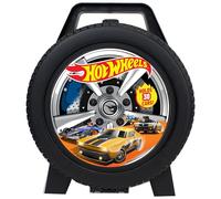 Mattel: Hot Wheels 30 Car Case - Organizzatore a forma di ruota, accessorio di stoccaggio, può contenere 1:64 veicoli giocattolo pressofuso, Play-Display, licenza ufficiale Amazon Exclusive