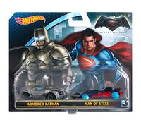 Mattel Hot Wheels Automobile Giocattolo Batman V Superman 2er Pacco Auto Eroi