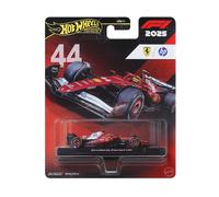 Hot Wheels Premium Formula 1 Ferrari - Lewis Hamilton #44, Auto da Corsa Giocattolo Die-Cast in Scala 1:64 collezionabile con Pneumatici Real Riders e carrozzeria e Telaio in Metallo/Metallo, JKD86