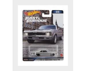 MATTEL HOT WHEELS HNW54 CHEVROLET - NOVA SS COUPE 1970 - FAST & FURIOUS - SILVER