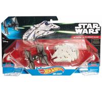 Mattel - Hot Wheels Star Wars "Tie Fighter Vs. Millennium Falcon" (2 Pezzi)