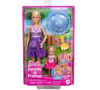 Mattel JBF43 Barbie Famiglia e Amici, set con Barbie Malibu e Chelsea