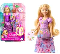 Mattel JBG09 Disney Princess Rapunzel 2 storie in 1 Rapunzel alla moda con 2 loo