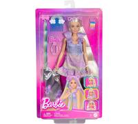 Mattel JCT72 Barbie Bambola Fun & Fancy con lunghissimi capelli biondi ed extens