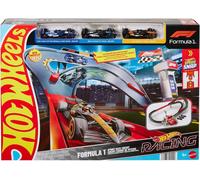 Hot Wheels Racing - Circuito Sprint Formula 1, set pista a due modalità di gioco e con 3 veicoli F1 inclusi, McLaren F1 Team, Alpine e VCARB, giocattolo per bambini, 4+ anni, JDY15