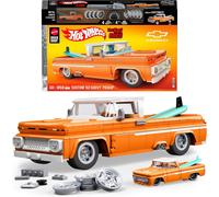 Mattel Brick Shop Hot Wheels Serie Elite set da costruire, Custom ’62 Chevy Pickup, 858 pezzi, adesivi per personalizzare l'auto, per collezionisti adulti e bambini dai 10 anni in su, JFT20