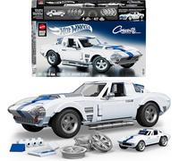Mattel Brick Shop Hot Wheels,set da costruire, Corvette Grand Sport, 918 pezzi, dettagli realistici e adesivi per personalizzare l'auto, per collezionisti adulti e bambini dai 10 anni in su, JGR31