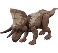 Mattel Jurassic World Attacco Fatale - Zuniceratopo, dinosauro con articolazioni mobili e azione d'attacco specifica, giocattolo per bambini, 4+ anni, HLN66