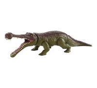 Mattel Jurassic World Biters Massive Biters Sarcosuchus Dinosaur Action Figura giocattolo Posabile Specimento di grandi specie e movimento Chomp Moti