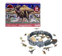 Mattel Jurassic World - Calendario dell'Avvento 2026, 24 giorni di sorprese a tema Visitatori dell'isola di Jurassic Park, include mini dinosauri, personaggio e accessori, 4+ anni, JLD23