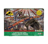Mattel Jurassic World - Calendario dell'Avvento 30° Anniversario, con conto alla rovescia di 24 giorni e tante sorprese, mini dinosauri, personaggi e cancelli, giocattolo per bambini, 3+ anni, HTK45