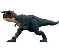 Mattel Jurassic World - Carnotauro Charge 'N Chomp, dinosauro con ruggiti che corre e morde, azione speciale carica e divora attivabile con pulsante, 4+ anni, JKG85