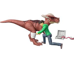Mattel Jurassic World: Chaos Theory Storypack, Action Figure Defender Pack Human & Dinosaur Action Figure Defender, 9,5 cm Scale Posable Kenji & Stygimoloch & 2 Accessori