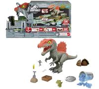 Mattel Jurassic World Crushivores - Spinosauro Cage Crasher, dinosauro con acces