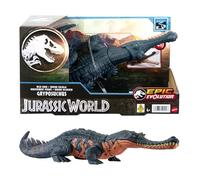 Mattel Jurassic World - Griposuco Ruggito Selvaggio, dinosauro snodato con azione d'attacco specifica e ruggito, gira la rotella e attiva il morso, giocattolo per bambini, 4+ anni, HTK71