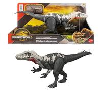 Mattel Jurassic World La Rinascita Predatori Giganti Chilantaisaurus, specie di dinosauro giocattolo di grandi dimensioni, 2 attacchi furiosi, gioco digitale, JGB95