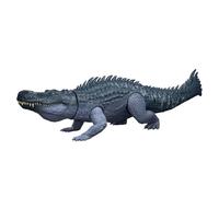 Mattel Jurassic World La Rinascita -Predatori Giganti Purussaurus, specie di dinosauro giocattolo di grandi dimensioni, 2 attacchi furiosi, gioco digitale, JGB94