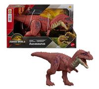 Mattel Jurassic World La Rinascita - Aucasaurus Ruggito Selvaggio, dinosauro giocattolo con movimento della bocca multidirezionale azionato con la coda e suoni, snodato, gioco digitale, JGB88