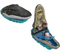 Mattel Jurassic World Rebirth Deluxe Mosasaurus Playset con 7 funzioni interattive, 7 effetti sonori e 6 micro figure, pieghevole per trasportare e riporre