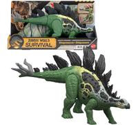 Mattel Jurassic World - Stegosauro Gigantic Thrashers, dinosauro di grandi dimen