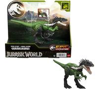 Mattel Jurassic World Strike Attack Guaibasaurus dinosauro giocattolo con azione a colpo singolo, articolazioni mobili, action figure regalo con gioco fisico e digitale