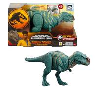 Mattel Jurassic World: Teoria del Caos Netflix - Majungasauro Ruggito Selvaggio, dinosauro snodato con morso continuo e ruggito, gira la rotella e attiva l'azione d'attacco, 4+ anni, HTK76