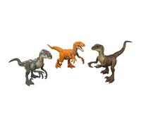 Mattel jurassic world - trilogia del velociraptor
