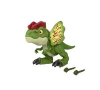 Mattel Jurassic World Uncaged - Dilofosauro Azione Feroce, dinosauro alto 20+ cm con suono, funzione di lancio e 2 proiettili a forma di freccia inclusi, giocattolo per bambini, 4+ anni, HNT66