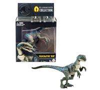Mattel Jurassic World - Velociraptor Blue Hammond Collection, dinosauro lungo 21+ cm con design premium, occhi in vetro e tanti punti d'articolazione, giocattolo per bambini, 8+ anni, HTV62