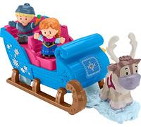 Mattel - Little People Slitta di Elsa, Frozen Playset con Personaggi, Giocattolo 5+ Anni, GGV30