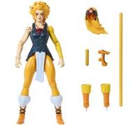 Masters of the Universe Origins x ThunderCats - Cheetara, action figure snodabile crossover anni '80, con armatura rimovibile, bastone e mini fumetto, giocattolo per bambini, 6+ anni, JFW94