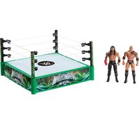Mattel WWE - Regole della Bloodline, set ring con anello e 2 personaggi inclusi, con le superstar The Rock e Roman Reigns alti 15+ cm da collezione, 6+ anni, JDB55