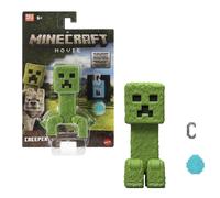 Mattel Minecraft - Personaggio Creeper, action figure da collezione con acccessori inclusi, alto 10 cm e ispirato al film e al videogioco, giocattolo per bambini, 6+ anni, JFR58