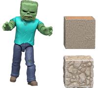 Mattel Minecraft Action Figure & Accessories Set, Zombie Posable Character Colle